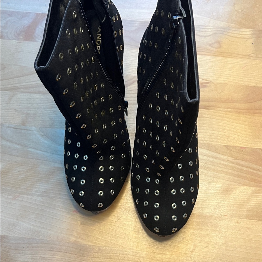 Black Studded Women's Ankle Boots